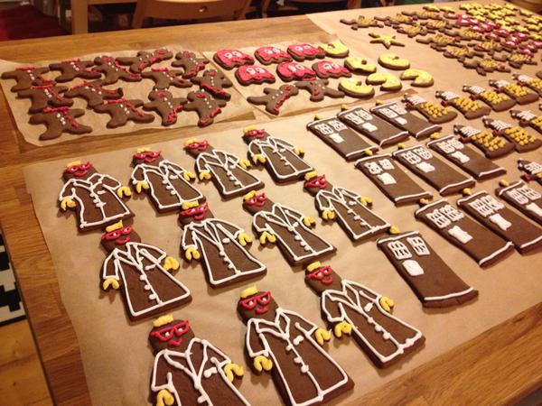 Frosted Gingerbread Cookies