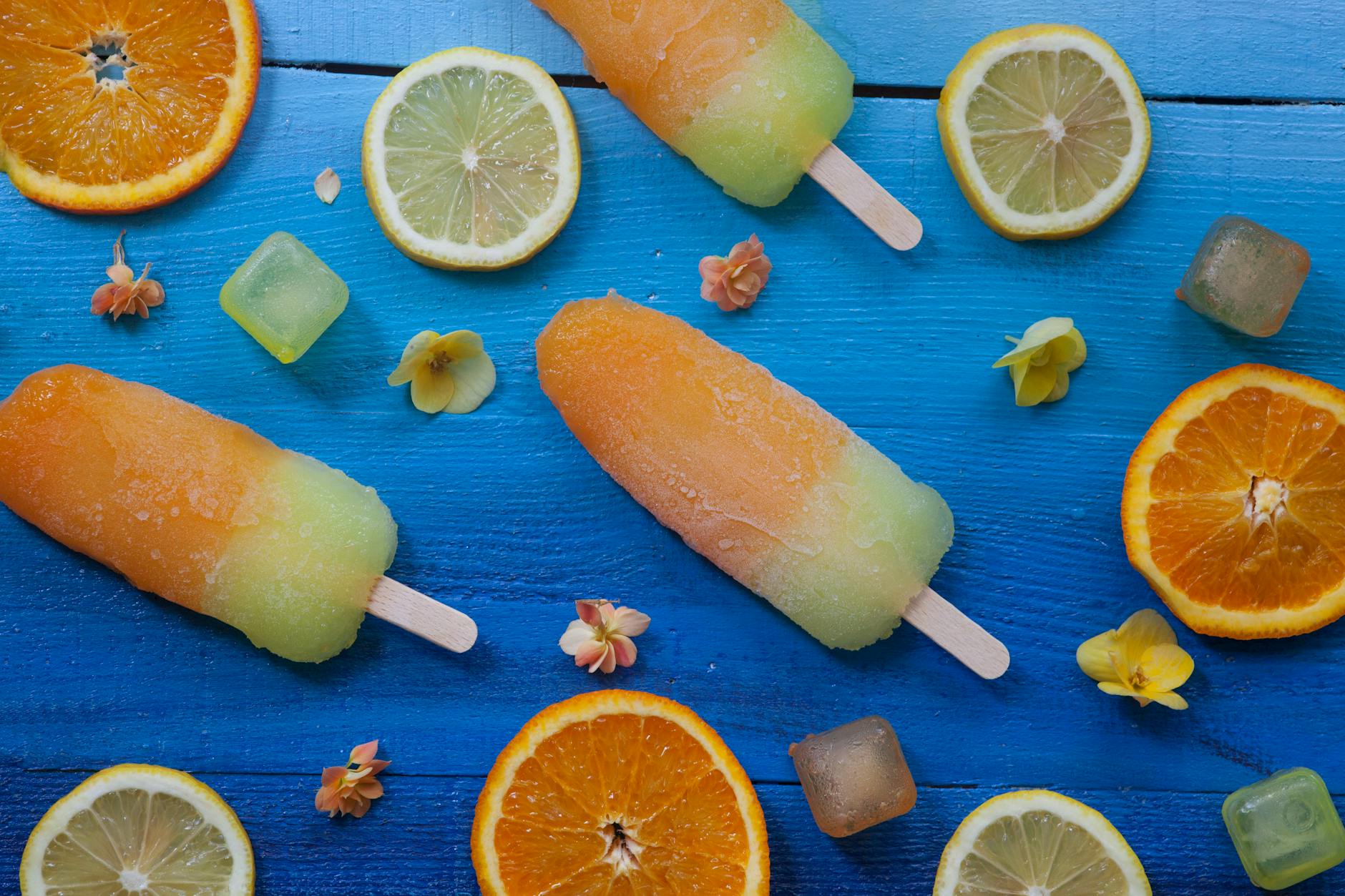 Homemade Orange Pops