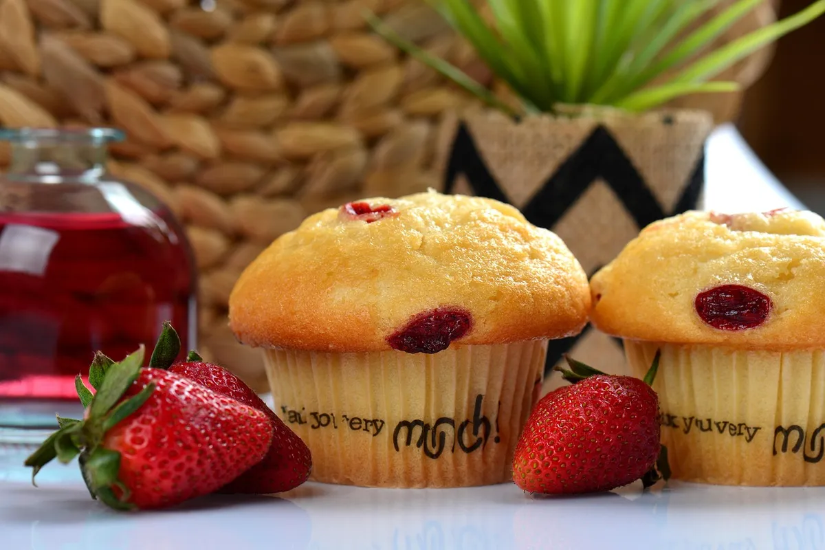 Strawberry Honey Muffins