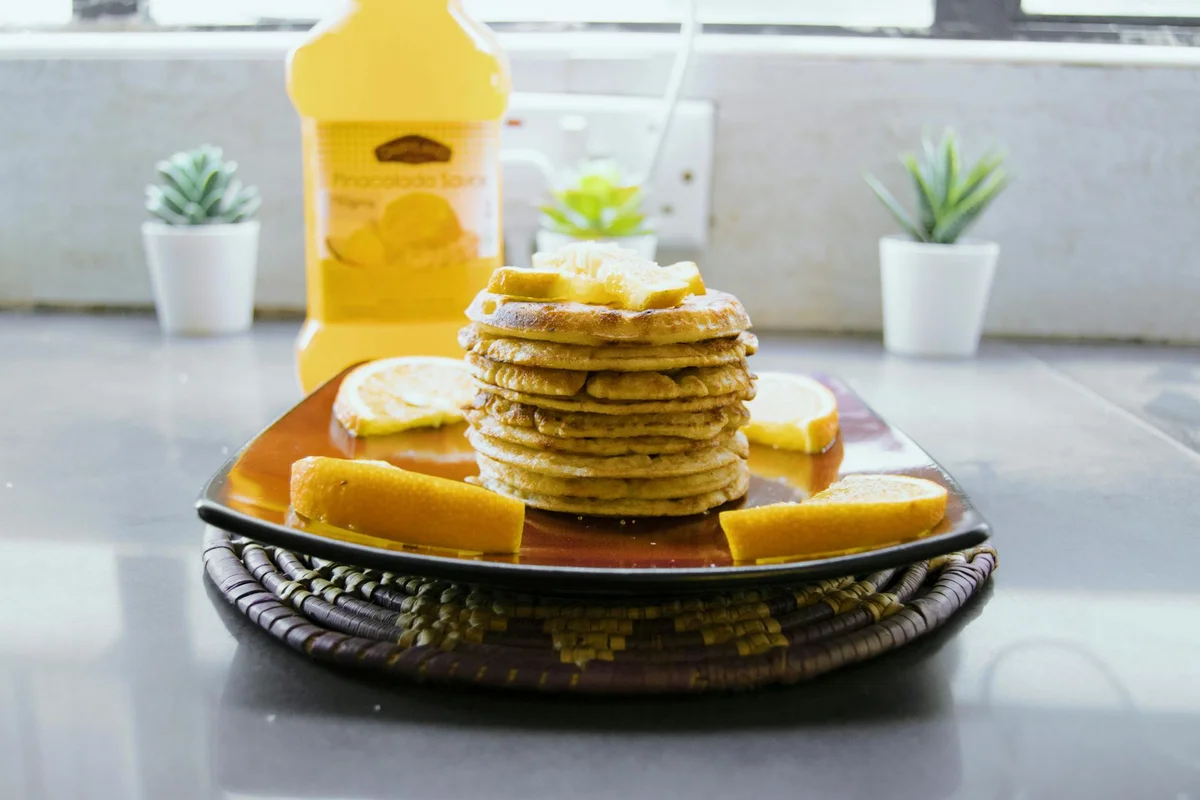 Orange Cardamom Pancakes